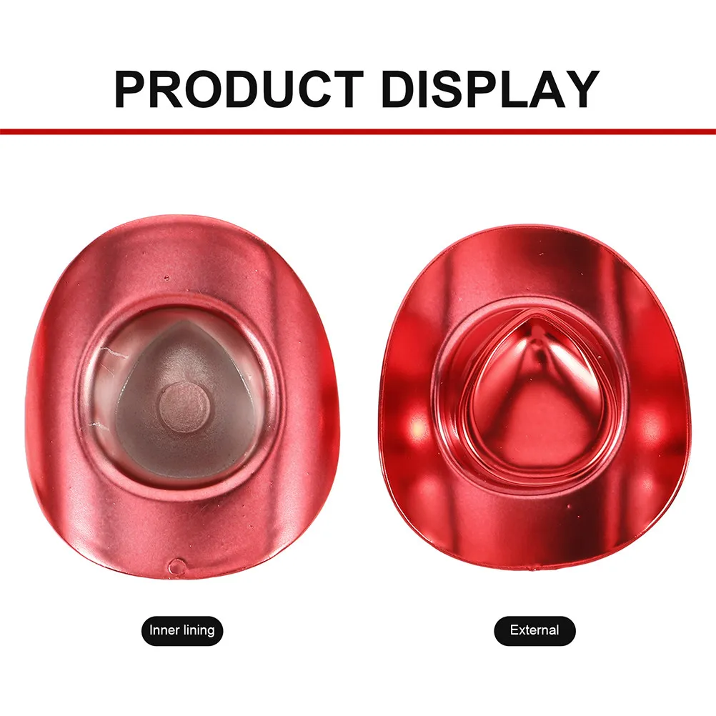 12 piezas de mini sombreros de vaquero brillantes de plástico rojo, pequeños adornos de estilo western para manualidades, recuerdos de fiesta, llaveros de sombrero de vaquero pequeño.