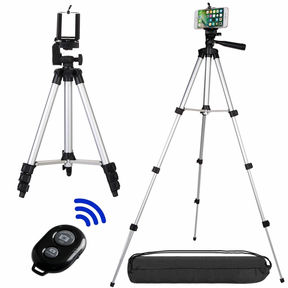 Long tripod Remote Control Self-Timer Camera Shutter Bluetooth-compatible Clip Holder Tripod Sets Kit For phone Stand holder