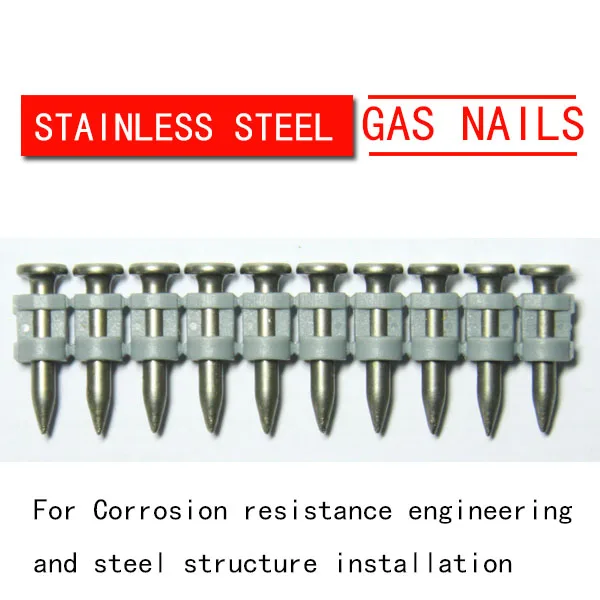 SS 316 Stainless steel strip Concrete  Nails Gas Nails Drive Pin for Cordless Nailer  Li-on Battery  Tool in Steel and Concrete