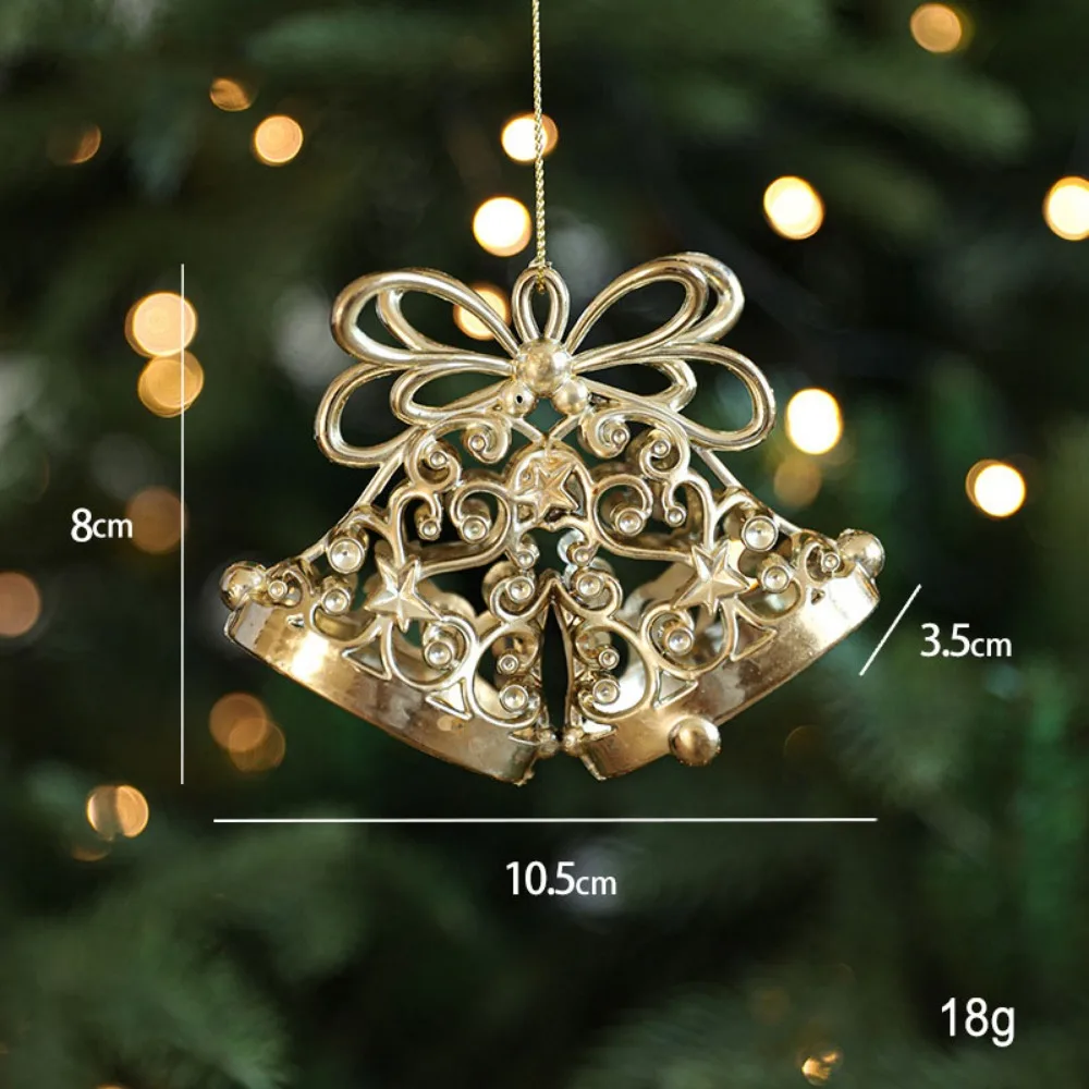 Plastic Christmas Gold Plating Hanging Pendant Snowflake Elk Christmas Tree Ornaments Butterfly Decorative Angel Xmas Pendants