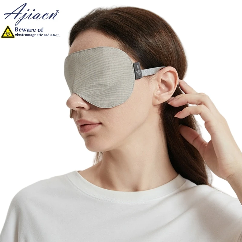 Anti-radiation outer layer 50% or 100% silver fiber sleep eye mask electromagnetic radiation shielding shielding eye mask