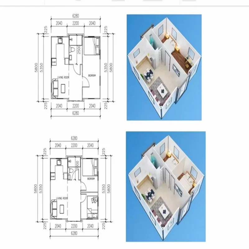 Luxury 20ft Australian Standard Flat Pack Prefab Container House Outdoor Detachable Steel Expandable Home Office