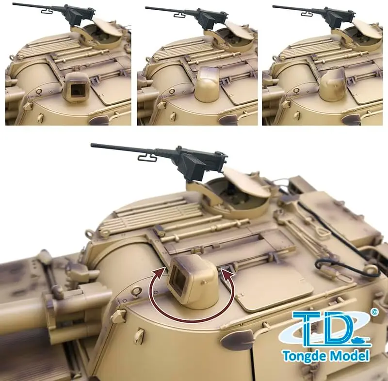 Tanque de obús autopropulsado con control remoto, modelo de tanque de camuflaje del desierto M109A2, 46CM, 1:16, tamaño completo, mo