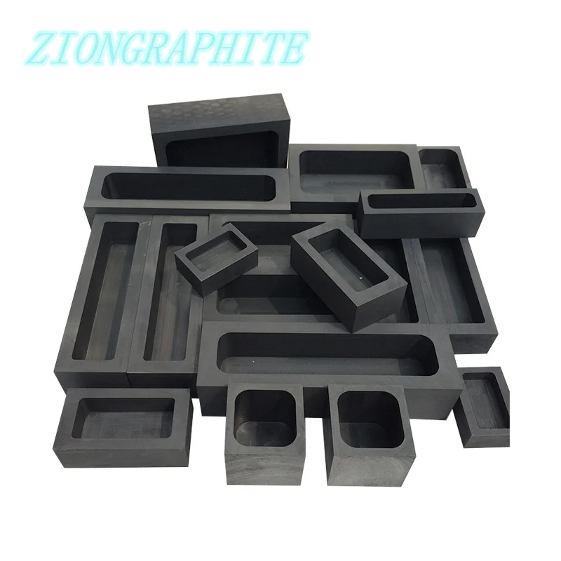 Metal Melting Mold Square Graphite Mold Tool Graphite Ingot Mold Crucible Resin Casting Tools DIY Jewelry Making Molds