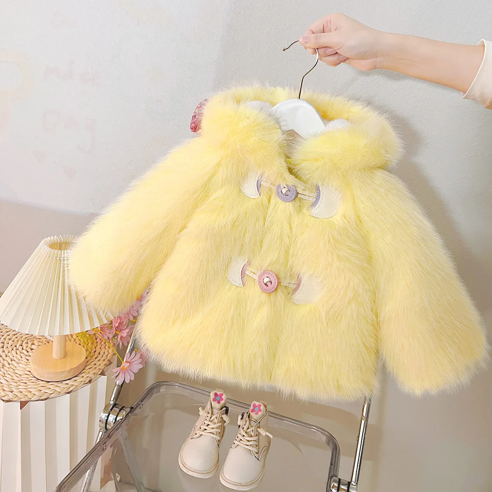 Winter New Kids Parkas Thicken Girls Coat Cure Cartoon Quilted Outerwear Warm Parkas