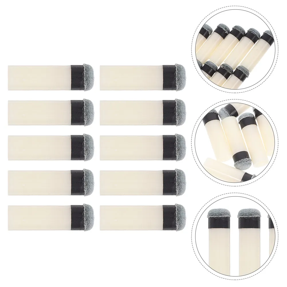 

10Pcs Screw on Pool Cue Tips Wear-Resistant PU Billiard Snooker Sliding Replacement for Improved Shot Stability