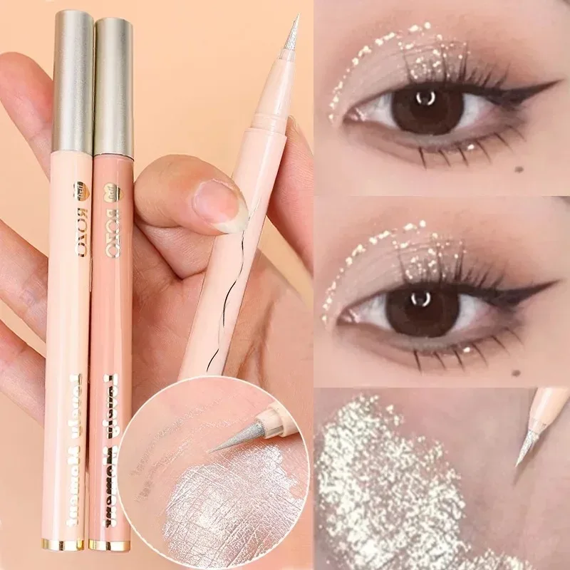 Thee Bruin Eyelinerpotlood Sneldrogend Vloeibaar Diamant Oogschaduwpotlood Glad Fleuren Liggende Zijderups Markeerstift Schoonheidsmake-up