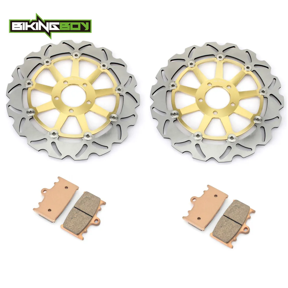 BIKINGBOY Für ZX-9R Ninja ZX9R 94 95 ZZR 1100 D 93-01 96 97 98 99 00 ZZ-R 1200 C 02 03 04 Vordere Bremsscheiben + Bremsbeläge – Detail 7