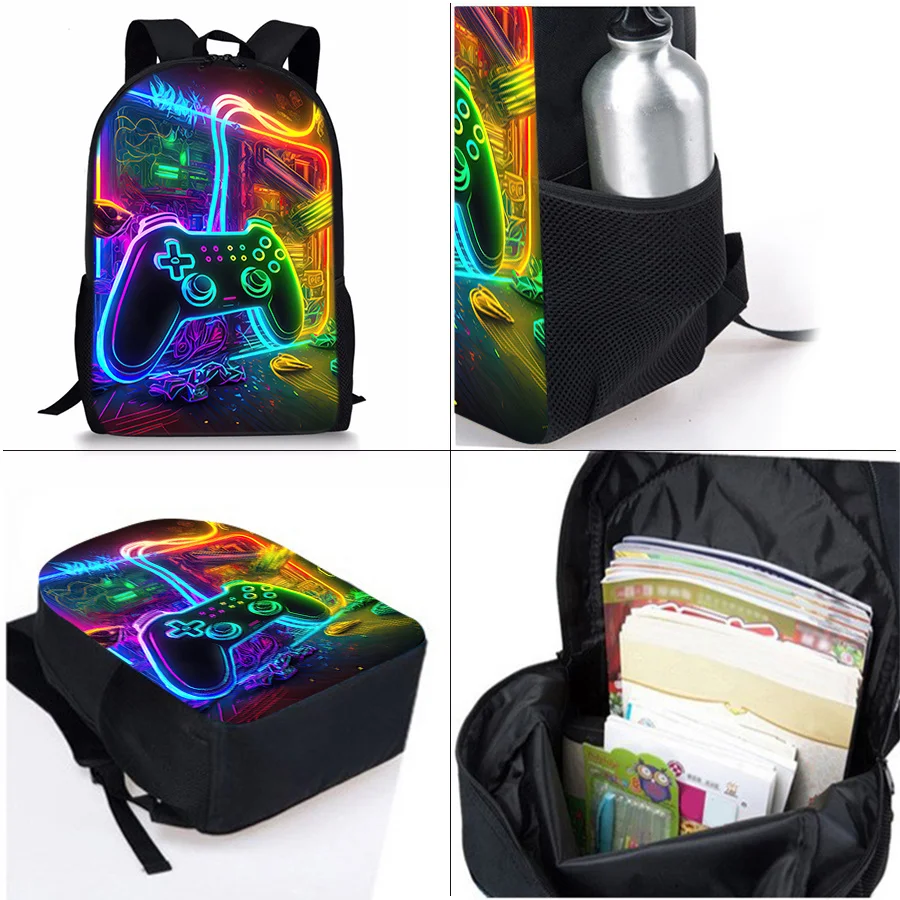 

Cartoon cool game controller black backpack (backpack only)