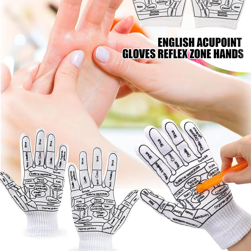 

1 Pair Acupressure Gloves Acupoint Reflexology Massage Gloves Hand Massager Relaxation Pain Relief Tools Household Spa Mittens