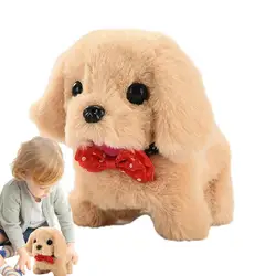 Electronic Puppy Dog Tail Wagging Head Nodding Battery Operated Interactive Dog Doll Electronic Stuffed Animals Dog For Boys And