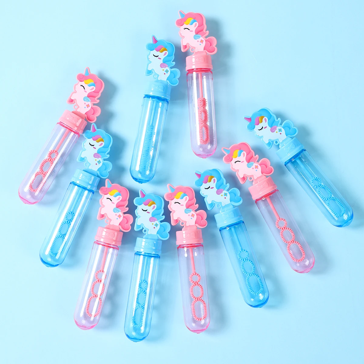 10 Uds. Botella de jabón con tubo de burbuja de unicornio, recuerdos de fiesta de cumpleaños para niños, regalos para invitados, suministros de baño para bebé, regalos de cumpleaños de unicornio