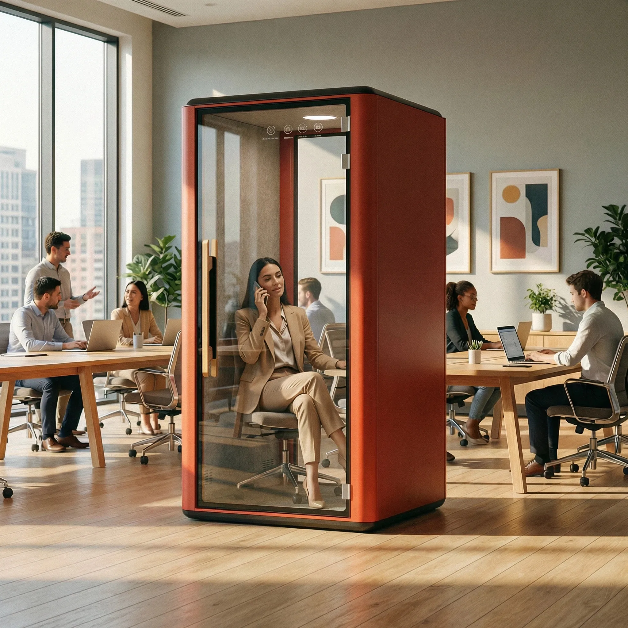 Pod Soundproof Booth Privacy Office Pod Stage Performance Speaker Double 8-inch Linear Array Professional
