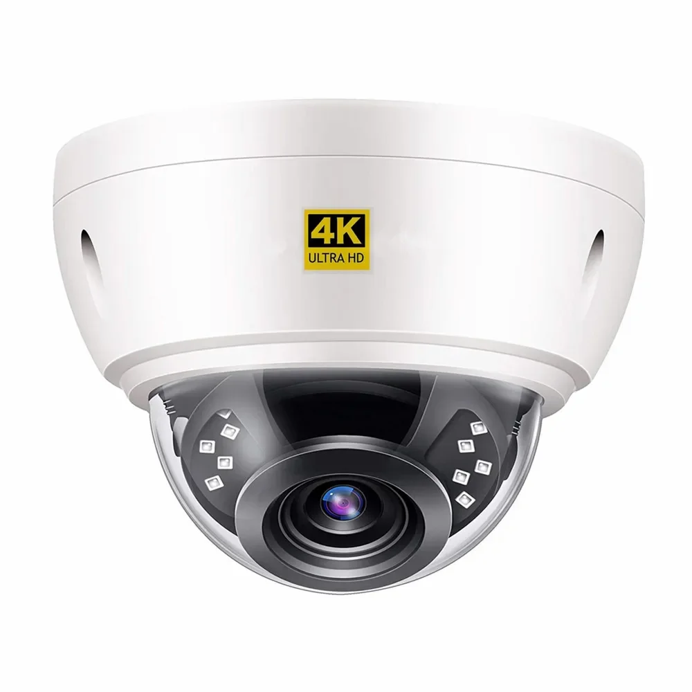 Ultra HD 8MP 4K 4 in 1 AHD/CVI/TVI Hybrid Video CCTV Security Dome Camera 4K 16CH Coaxial XVR Available