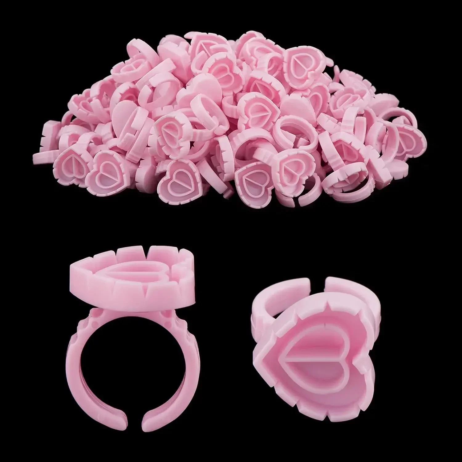 100/200Pcs Glue Ring Cup for Lashes Fan Tattoo Pigment Holder Container Glue Holder Blossom Cups Eyelash Extension Supplier