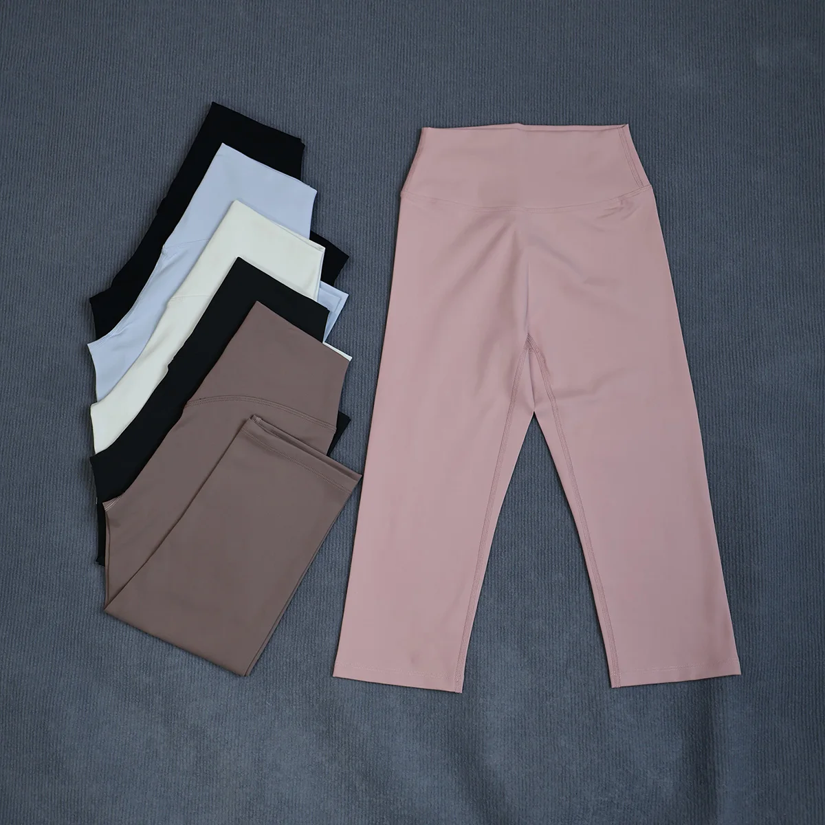 Ctenkevet 3/4-Yogahose mit hoher Taille für Damen, Sommer, Hüfthebende Capri-Leggings, Turnhose, Sportmode für Damen – Detail 28