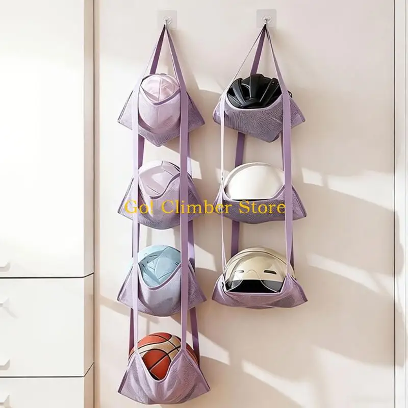 

Q84C Space Saving Hanging Storage Bag Door Back Storage For Basketball Soccer Home Garage Sports Equipment Enduring