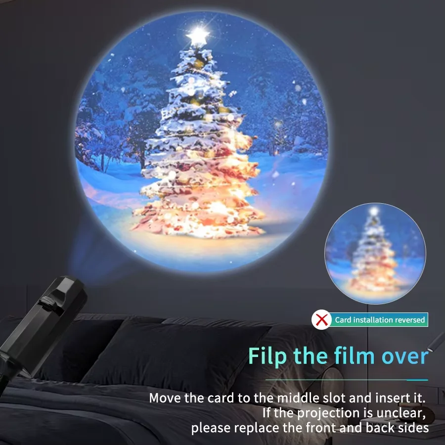 Lampada lunare a LED per Halloween Proiettore USB Luce notturna Ornamenti natalizi per le vacanze per soffitto Parete Atmosfera Luce d'atmosfera regolabile