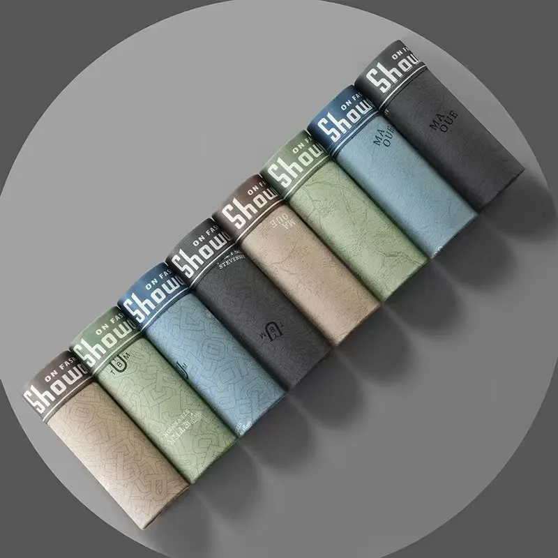 8pcs Men's Boxer Shorts Men's Briefs Men's Underwear Comfortable Soft Cotton Sexy 3D Pouch Underwear Boxer Shorts Larger Size