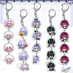 Juego Honkai: Star Anime March 7. ° Pendan periferals Cosplay acrílico Stand broche llavero Collei Phone Holder Badge Toy