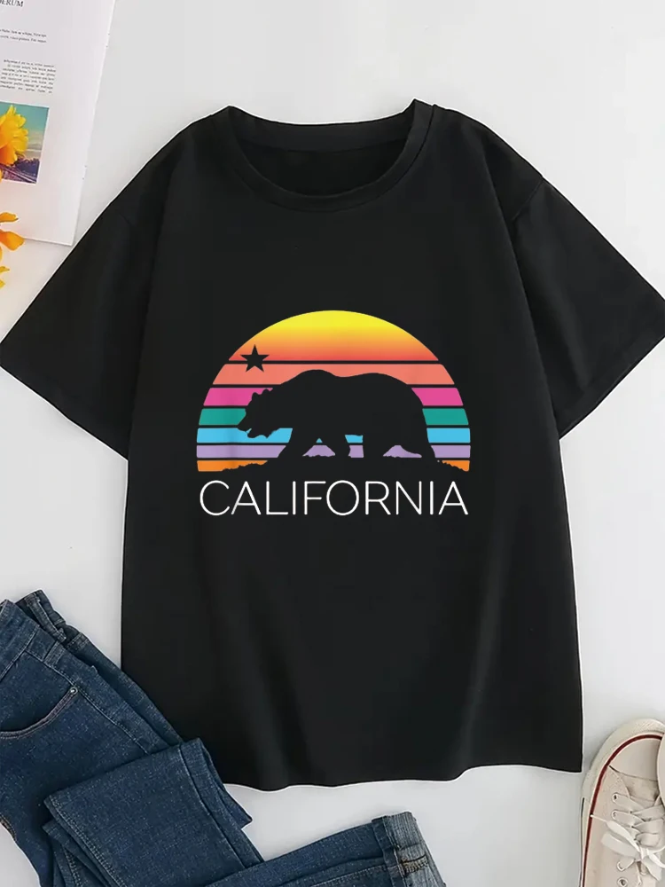 Retro California Surf Vintage Beach Cali 80s Venice Palm Sun T-Shirt Women T Shirts Dad Mom T-shirts graphic tees Tops t shirt