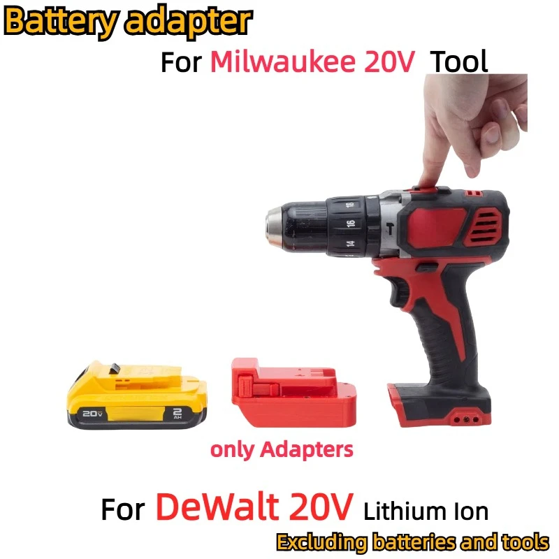 

Battery Adapter/Converter for 18V 20V MAX Dewalt DCB205 Series Battery TO Milwaukee 18V/20V Cordless Drill Tools (Only Adapter)