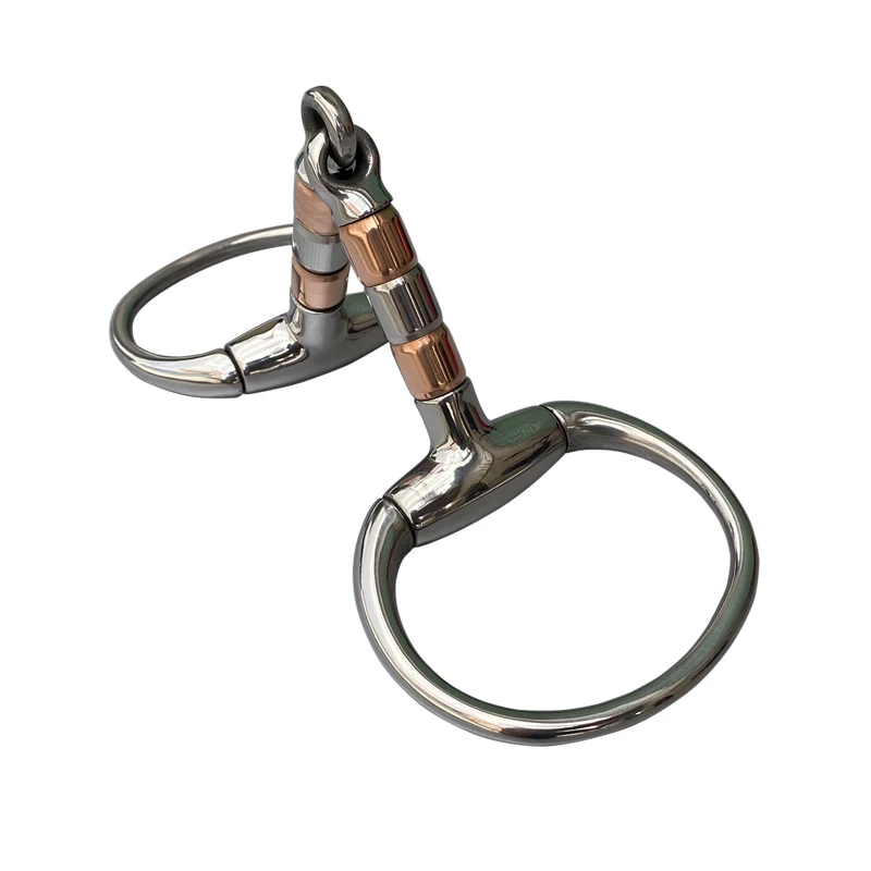 Eggbutt Bits Stainless Steel Horse Bit Sweet Copper Roller Round Ring Racing Dee Bits13cm