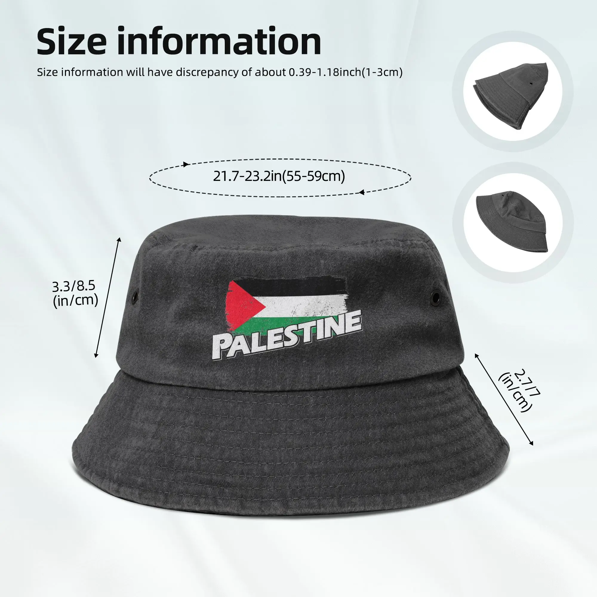 Palestined Flag Bucket Hat for Woman Summer  Sun Hats Hip Hop Foldable for Outdoor Fishing Cap Bob Hat view 5
