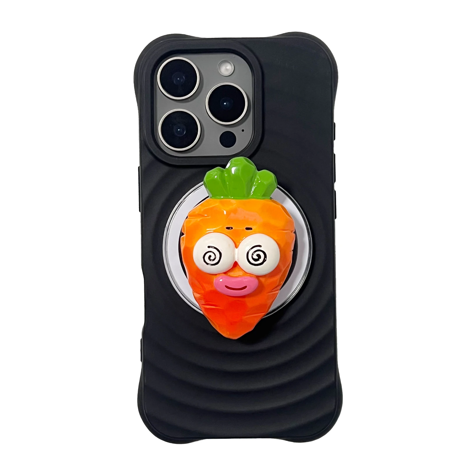 

Милый держатель для телефона 3D Dizzy Orange Carrot Griptok, поддержка iPhone 17 16 PM Samsung Grip Tok, кронштейн для розетки, подарок для девочки