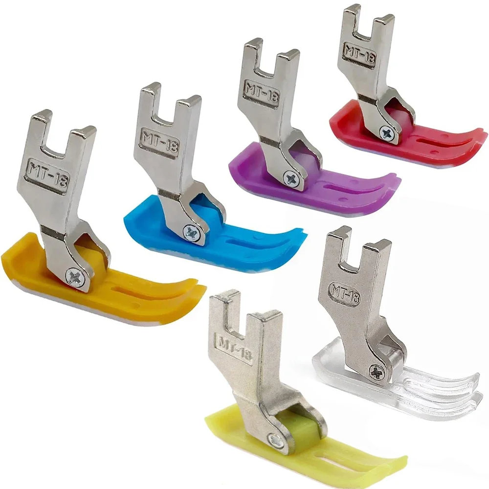 MT-18 Non Stick Bottom Foot Rubber Presser Foot For Singer Brother Juki Industrial Single Needle Sewing Machine Accessories