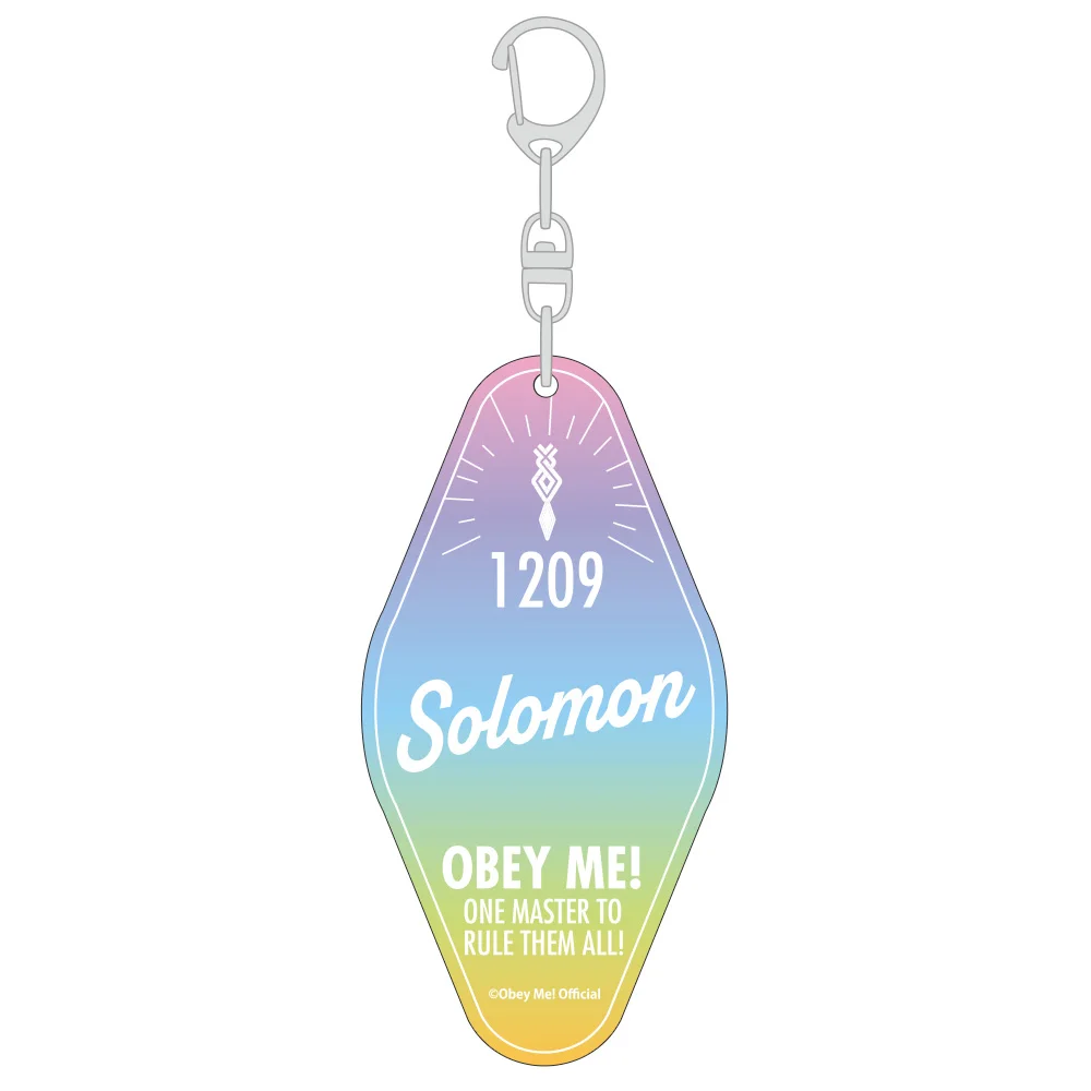 6cm Anime Obey Me!  Leviathan Asmodeus Mammon Lucifer Sleeping Acrylic Keychain Pendant Fans Gifts