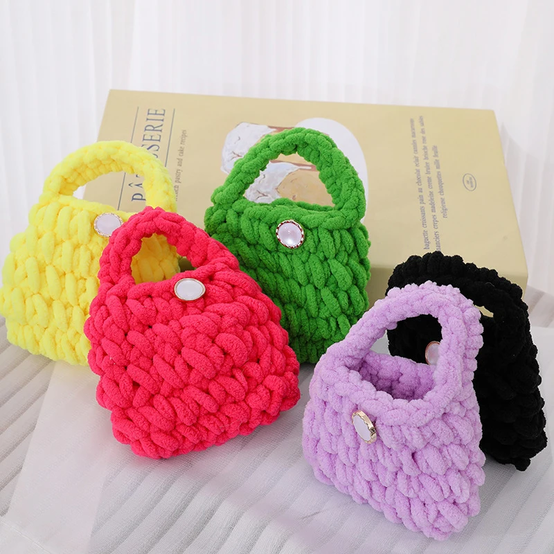 Cartoon Cute Knitting Bag Bluetooth Earphone Protection Case Kawaii Portable Mini Storage Bag Creative Cute Earphone Bag