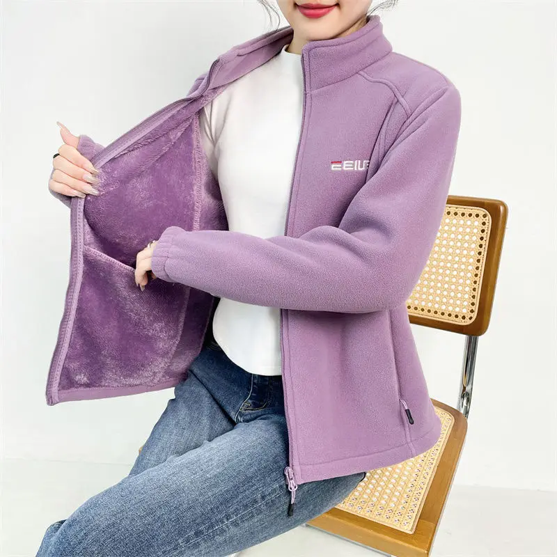 Womens Winter Sports Running Jackets Fleece Hiking Camping Thermal Warm Coat Windbreaker Jogging Coats Winter Clothes