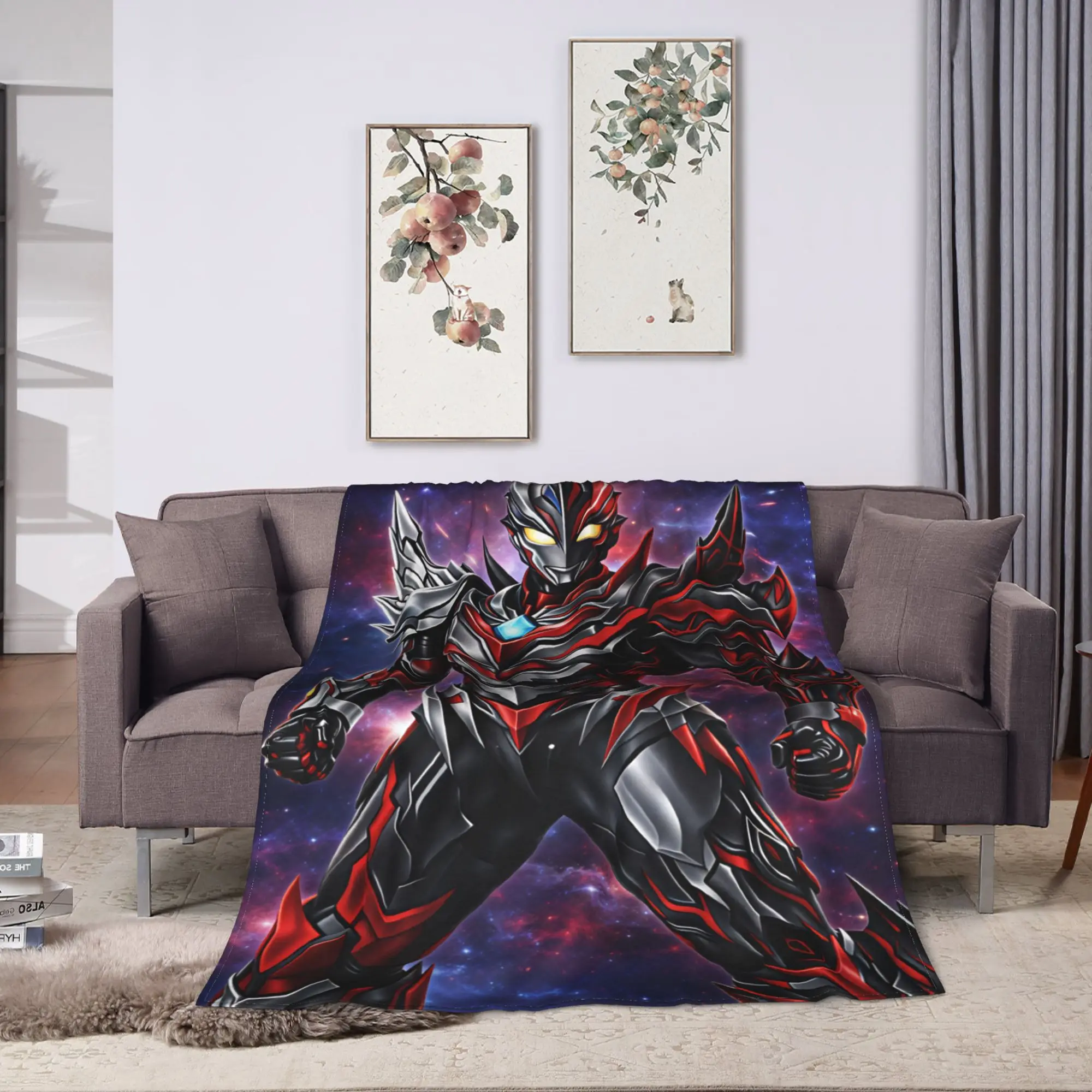 2026 New Ultraman Zero Blankets  Soft Warm Street Trend Plush Throw Blanket For Home Decor Picnic Flannel Bedspread Bed Cover