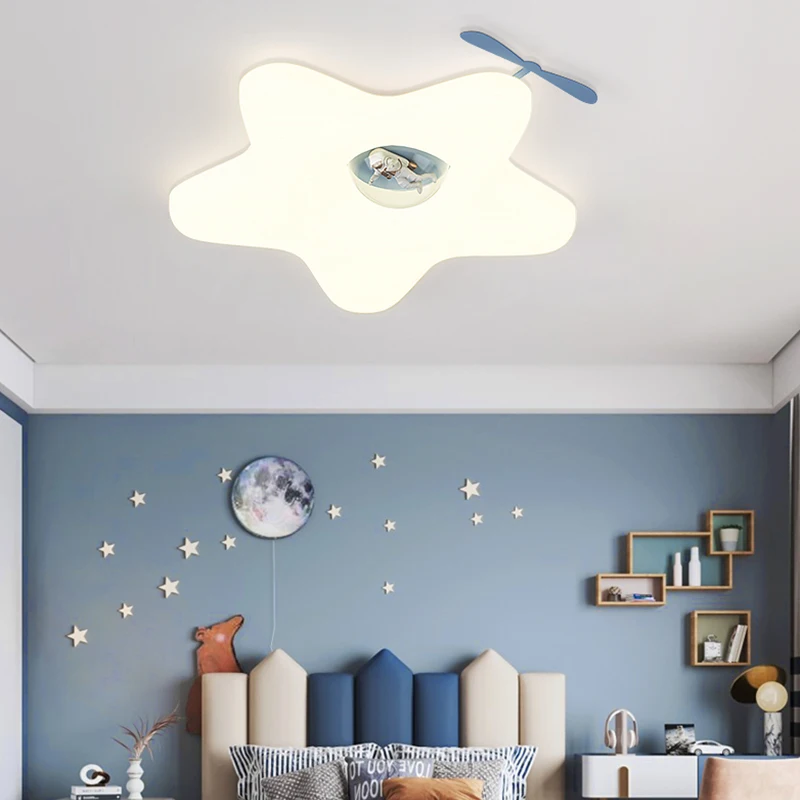 Desenhos animados avião LED teto lustre, quarto das crianças, quarto, berçário, escola, linda, luz decoração, iluminação quente