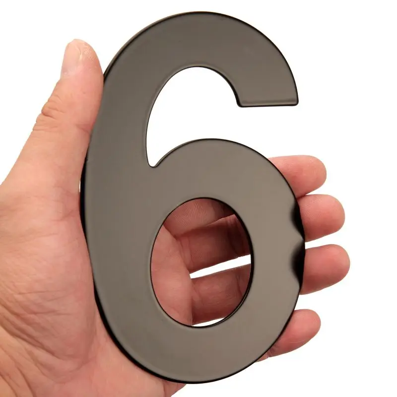 15/20/30cm Large House Number Black 304 Stainless Steel Number and Letter Exterior Address Plate Outdoor Door Number #0-9