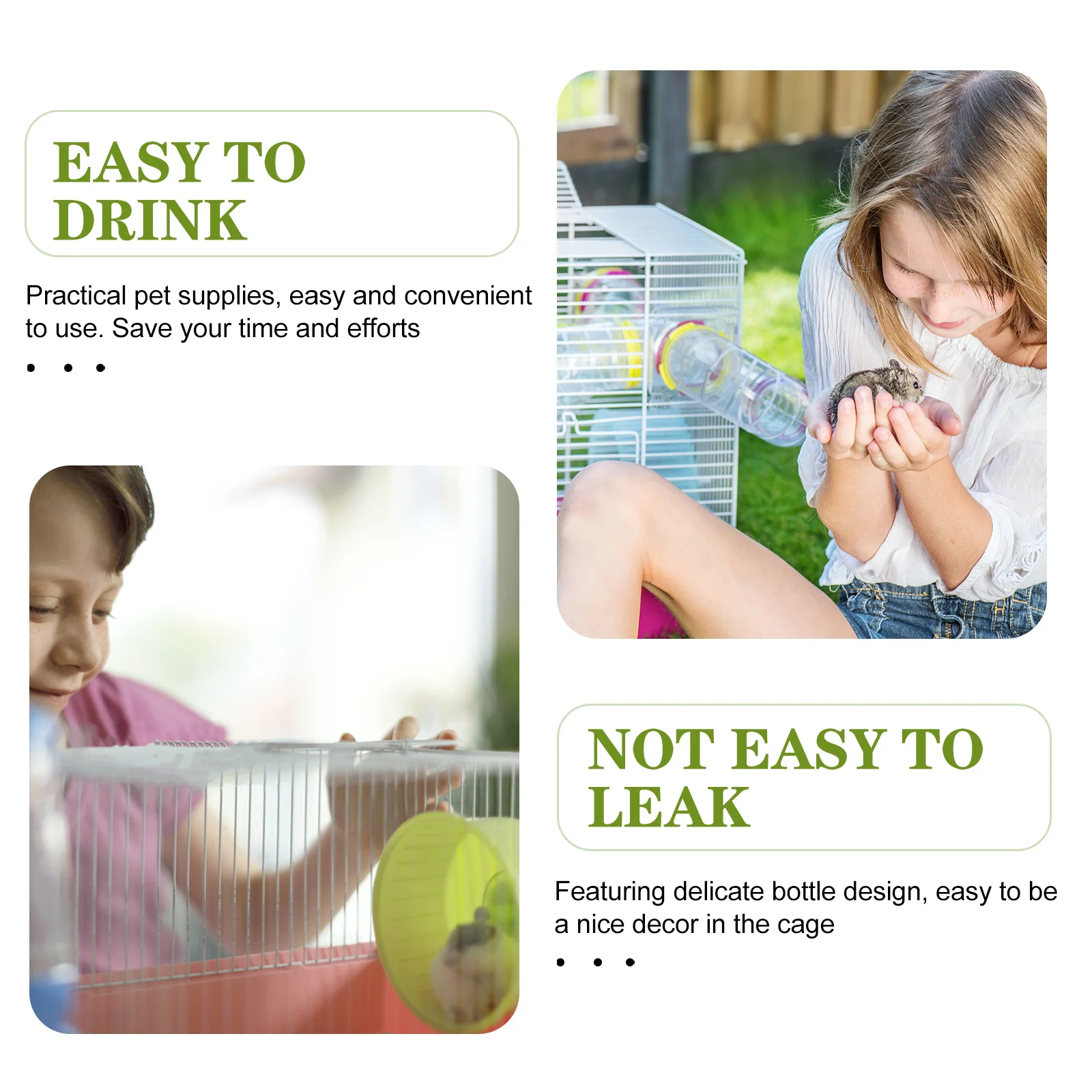 

Automatic Pet Waterer For Hamster Chinchilla Cage Bottle Leak Proof Floor Standing Delicate Water Feeder Small Animal