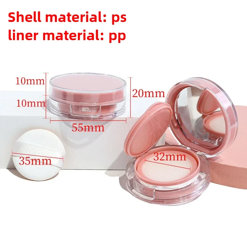 Mini almofada de ar fundação diy caixa vazia puff com espelho para bb creme recipiente cosmético com esponja maquiagem ferramenta cuidados com a pele