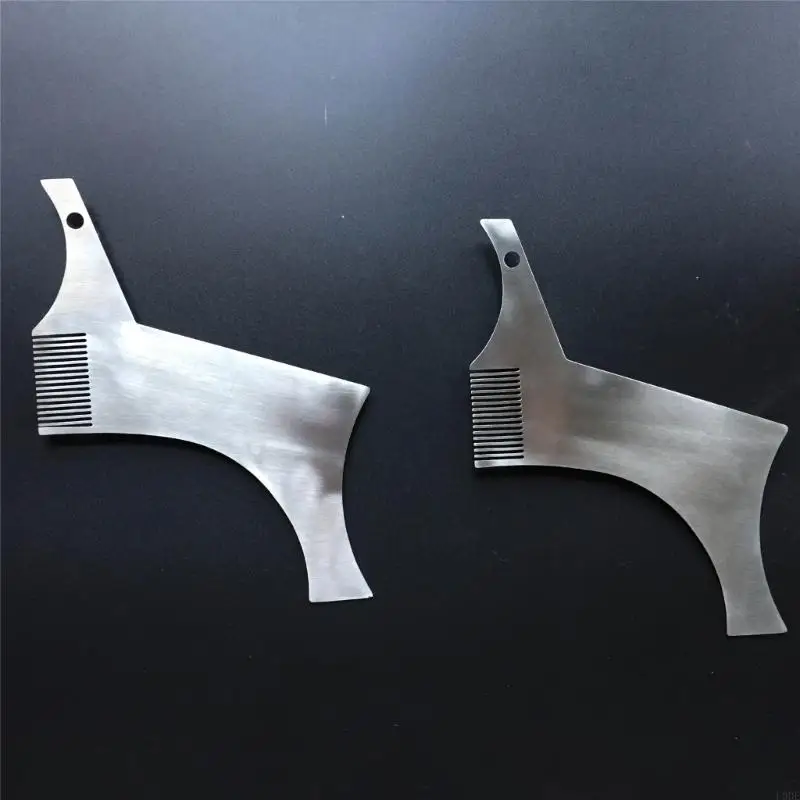 U0DE-peine para forma a barba, herramienta moldeadora barba con peine simétrico