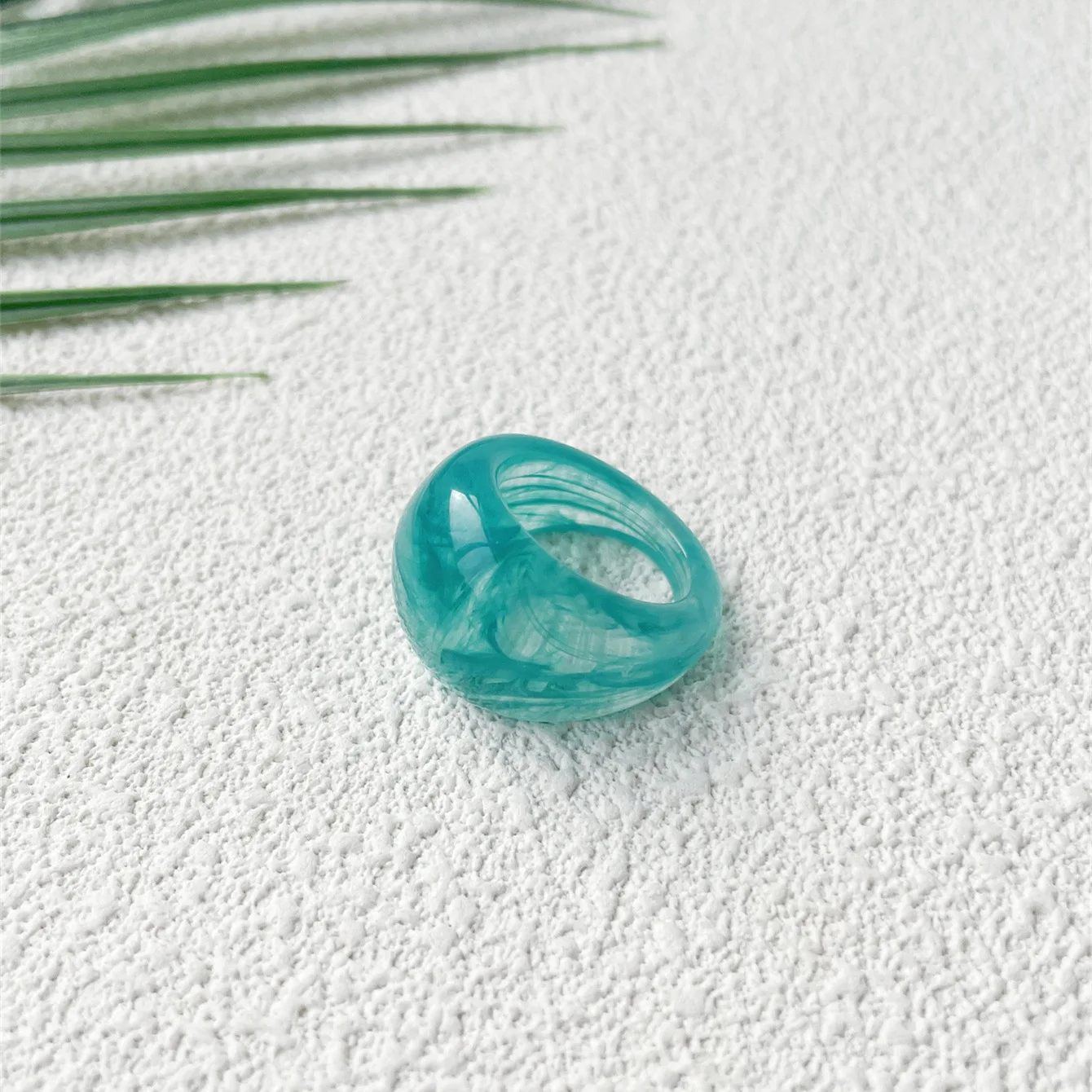 الإبداعية حلقة متعدد الألوان البلاستيك الدائري Y2K نمط ديكور خواتم للمرأة مجوهرات للبنات اكسسوارات فستان الحفلات