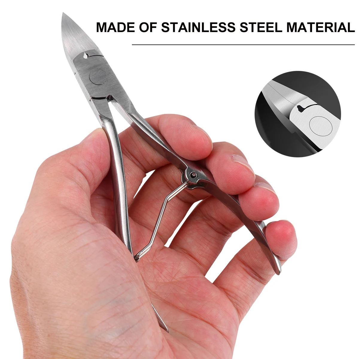 

5Pcs Nail Clippers Set Stainless Steel Nail Trimmer for Professional Manicure Pedicure Tools Ergonomic Design Rust Proof