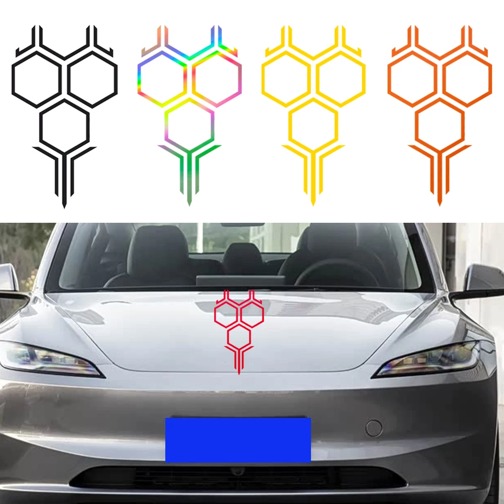 Honeycomb Upper Cowl Car Vinly Decals Racing Stickers Tunning Wrap Accessories on Hood for Hyundai Accent,kia Rio,audi Q5,ford
