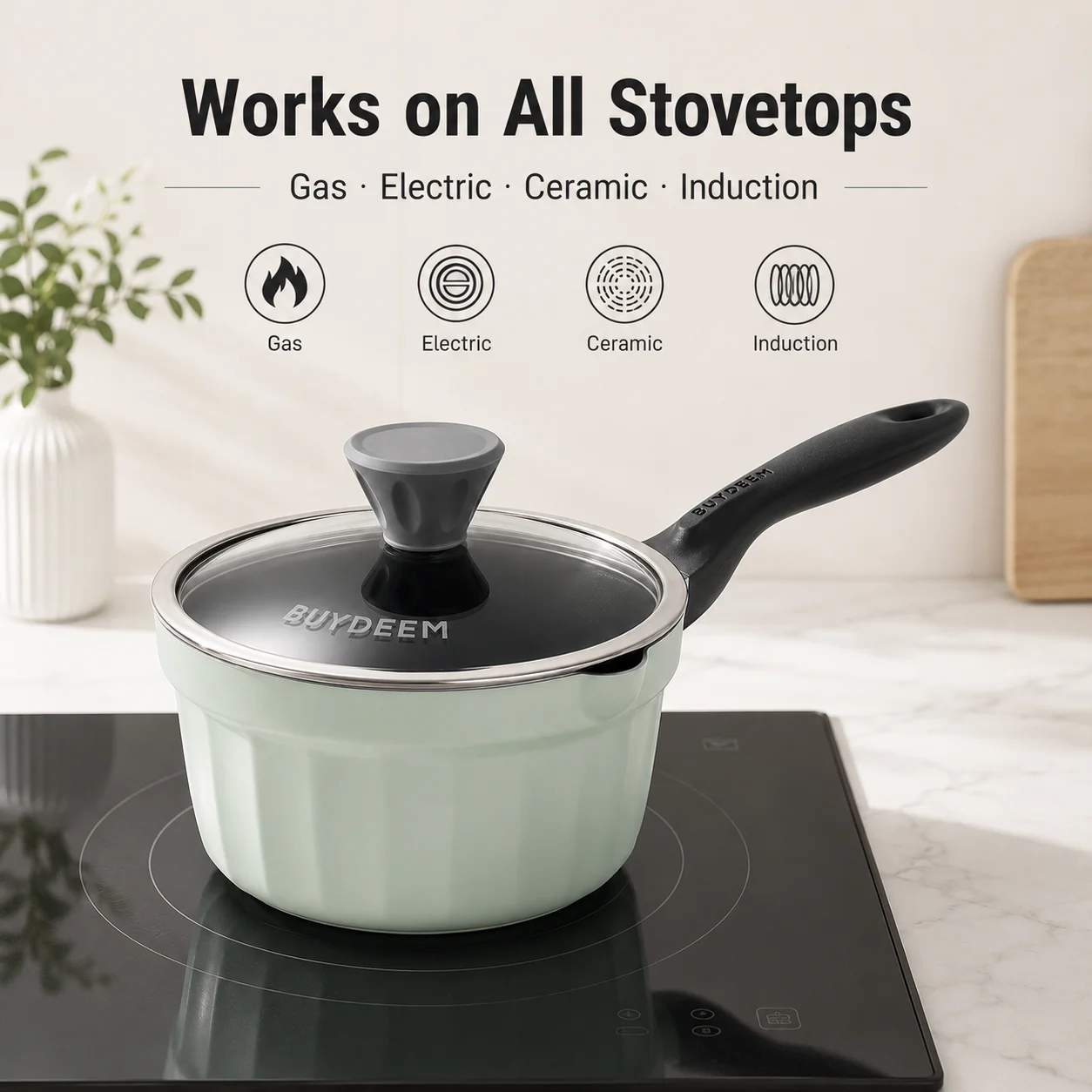 BUYDEEM CP141 2QT Nonstick Sau - Pour Pot Aluminum review and price