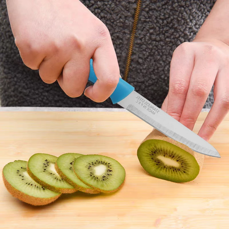 A portable fruit knife set of 3 knives, a fine and sharp stainless steel kitchen knife, a daily ladies' kitchen accessory peeler image 3