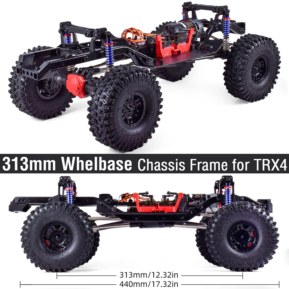 AUSTAR HOBBY RC 313mm 2-Speed Transmission Chassis Frame with Differential Portal Axle for Traxxas TRX-4 1/10 Crawler Car Parts