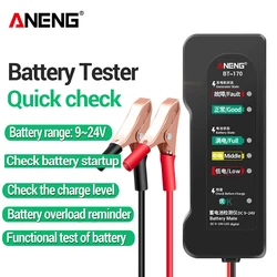 ANENG BT-170 12V Car Motorcycle Tester Fault Detector Battery Tester Digital Alternator Tester Car Diagnostic Tool Auto Repair