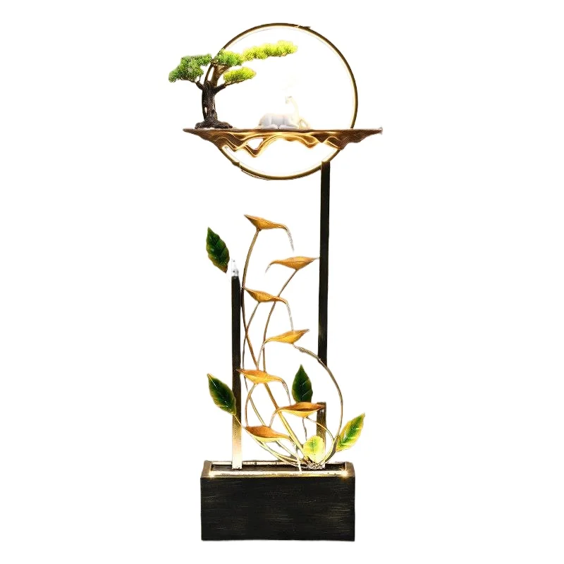 Floor-to-ceiling circulating humidification flowing water large TV cabinet living room office decoration ornament