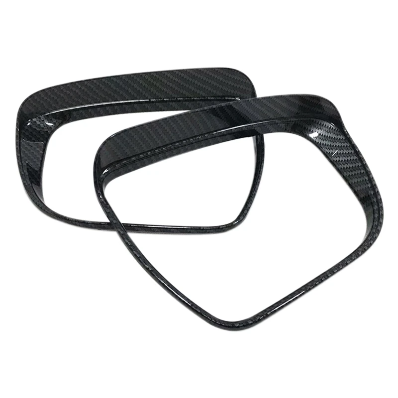

2Pcs Carbon Fibre Styling Accessories Rearview Mirror Rain Eyebrow Frame Cover Trim for Nissan Juke 2015-2018