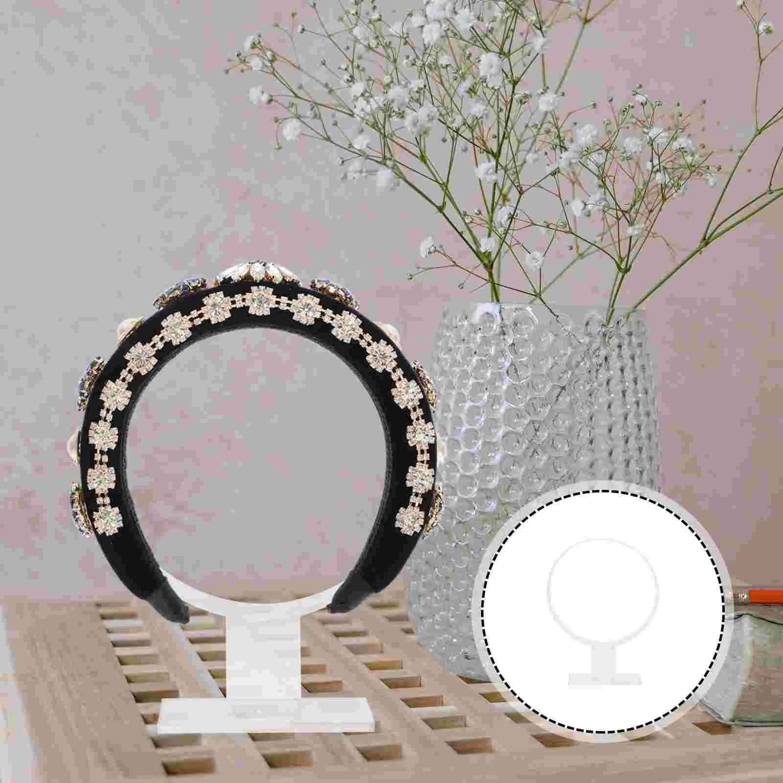 

Ring Watch Headband Hairband Showing Rack Organizer Headpiece Stand Headdress Shelf Holder Miss