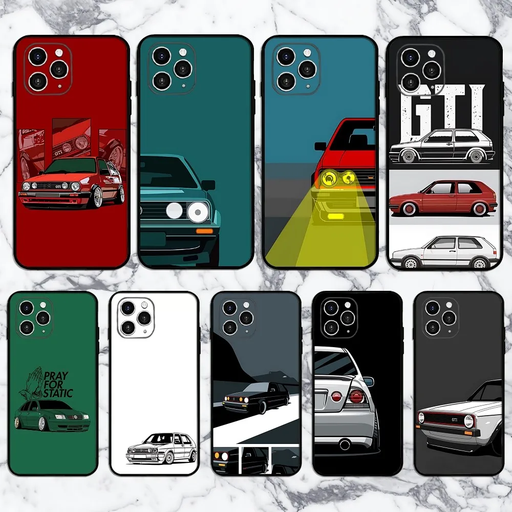 Cool V-VolkswagenES-Golf Car Phone Case For Iphone 15 11 13 14 Pro Max 7 8 Plus X Xr Xs Max Se2020 12mini Cover Case